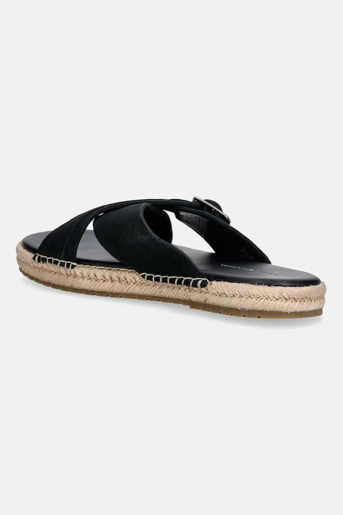 Tommy Hilfiger чехли мъжки от велур FLEX JUTTE BUCKLE SDE SANDAL