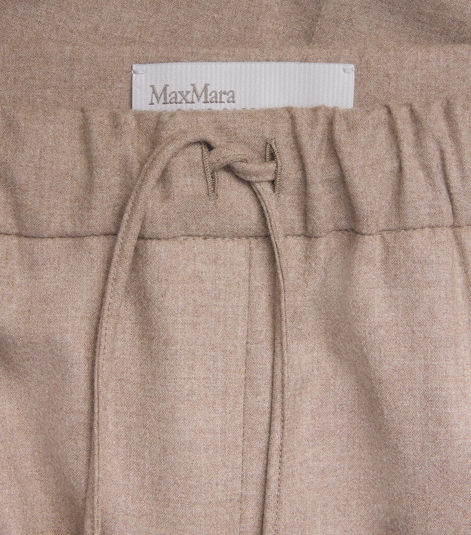 Max Mara Beige Relaxed Drawstring Trousers