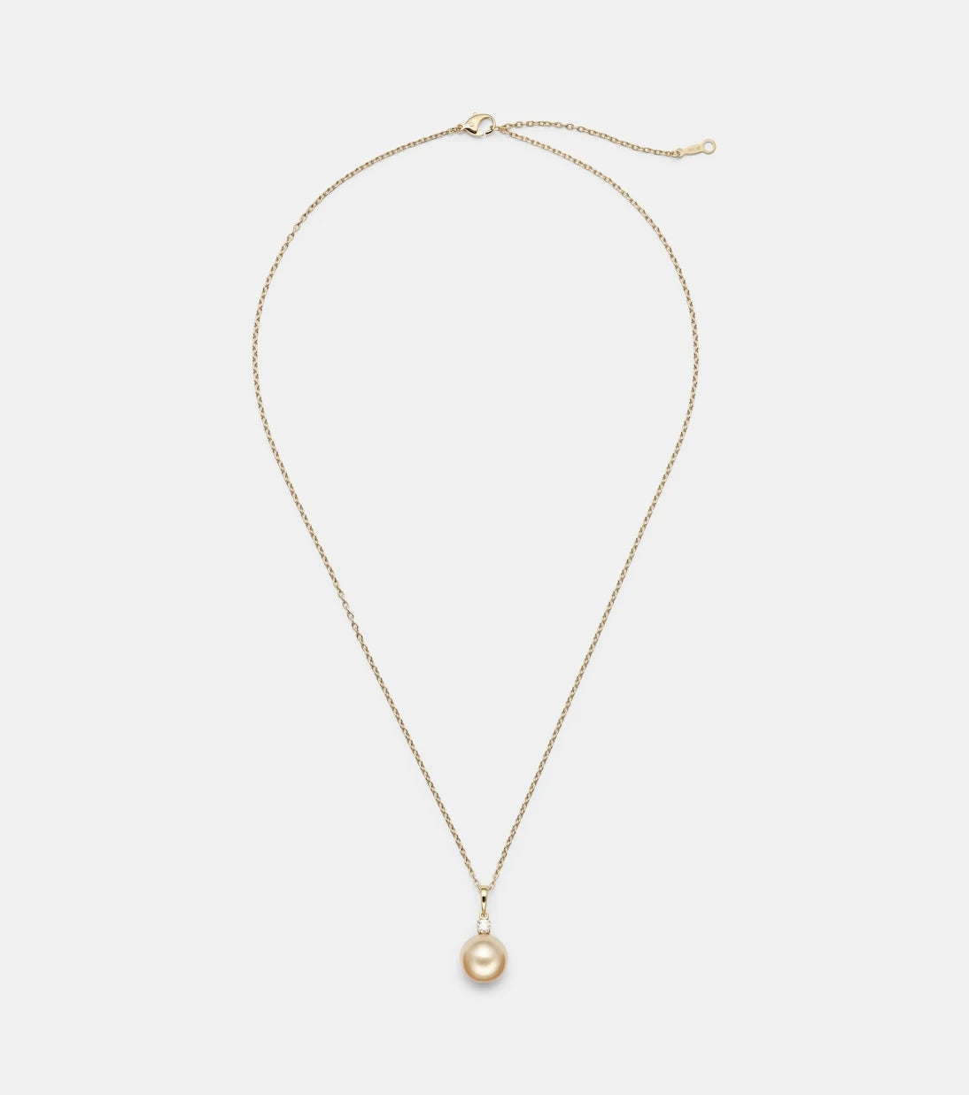Mikimoto - 18kt gold necklace with pearl and diamond