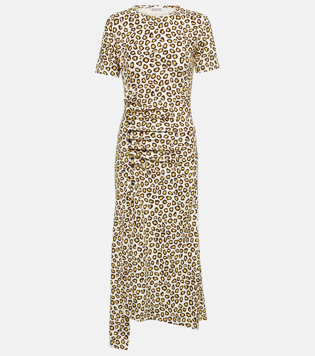 Rabanne - Leopard-print jersey midi dress