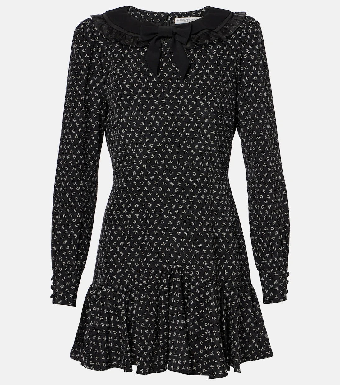 Alessandra Rich - Floral printed silk minidress