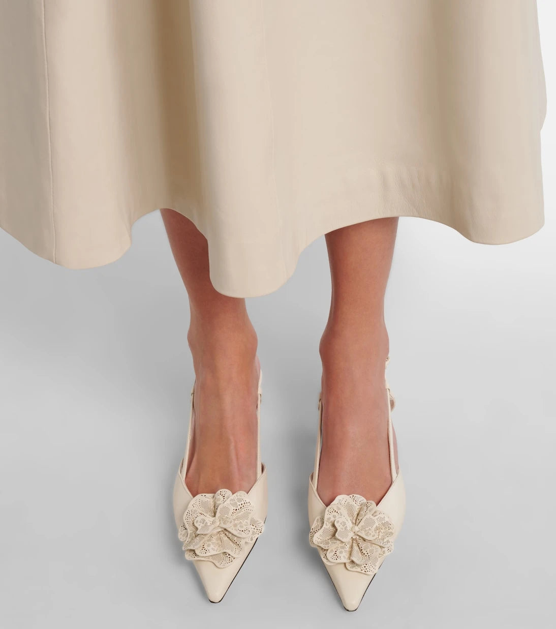 Jimmy Choo - Mimmi 50 leather slingback pumps