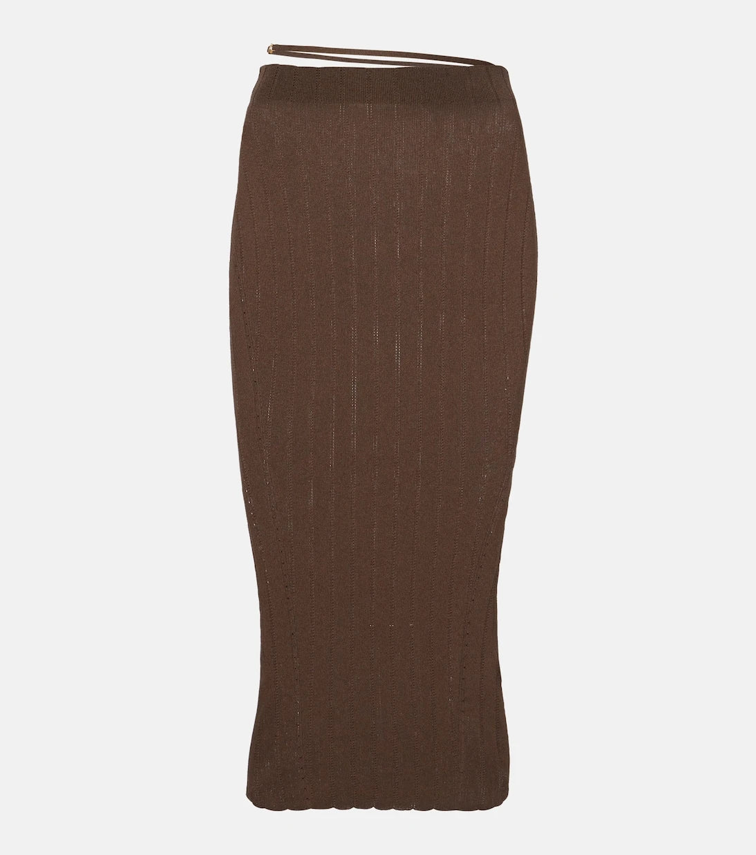 Jacquemus - Pralu ribbed-knit midi skirt
