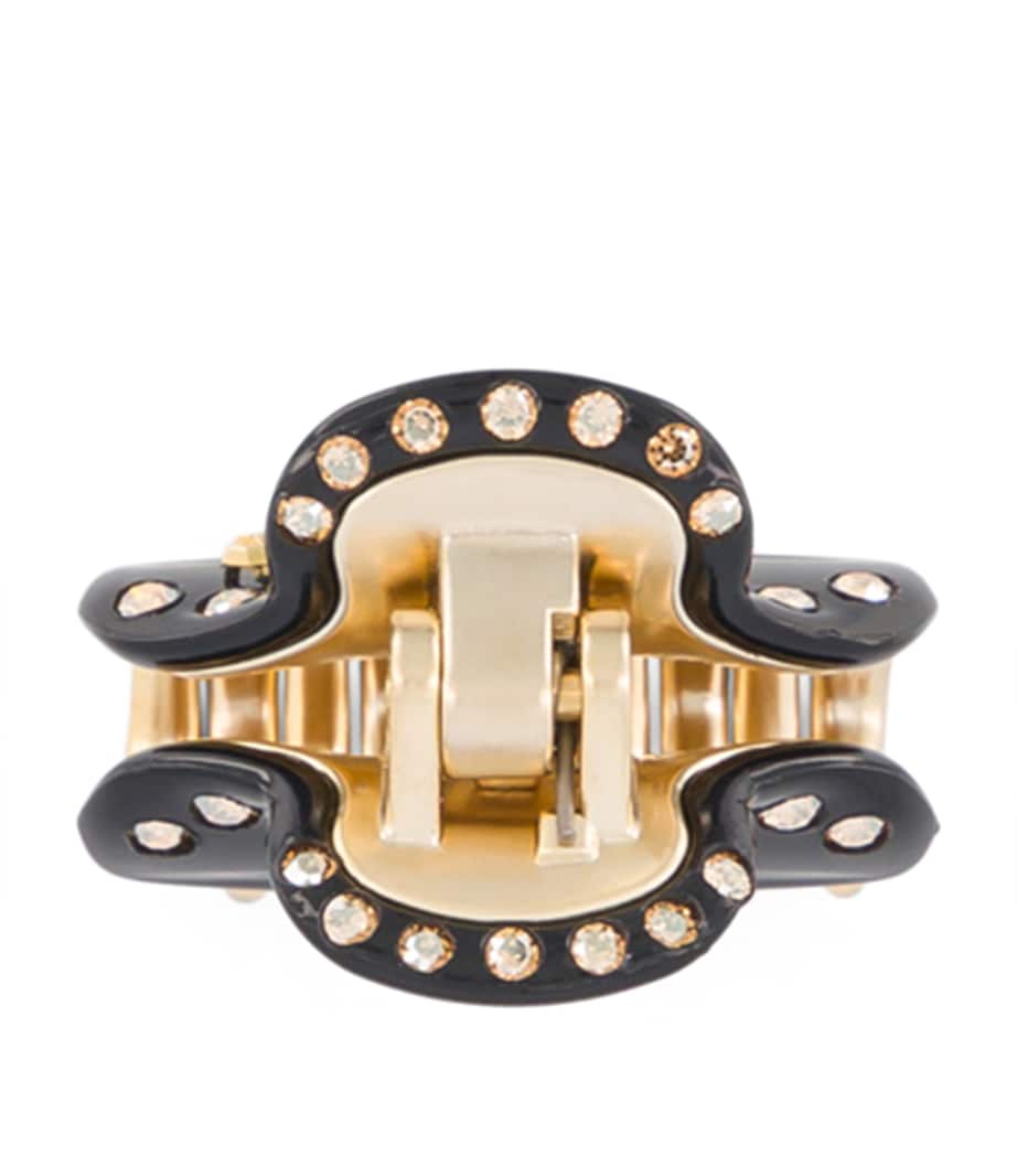 Alexandre de Paris Gold-Plated Crystal-Embellished Claw Hair Clip