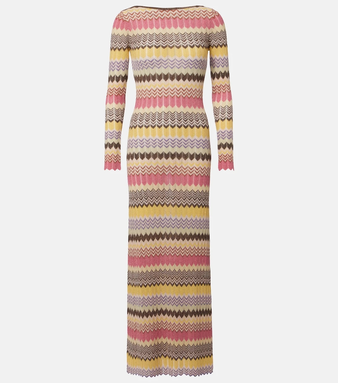 Faithfull - Pedro chevron lamé maxi dress