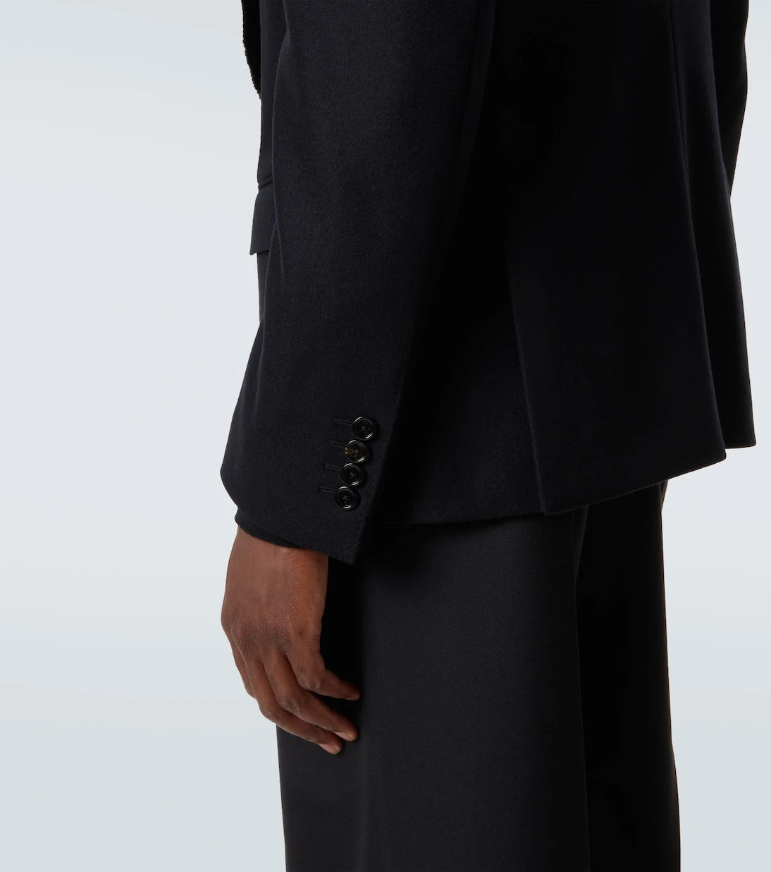 Dolce&Gabbana - Shearling-trimmed virgin wool blazer