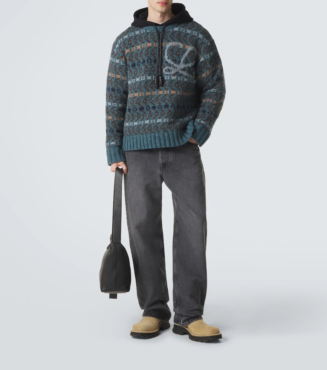 Loewe - Logo intarsia wool-blend sweater