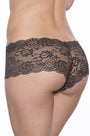 Black Lace Crotchless Boyshort Panty