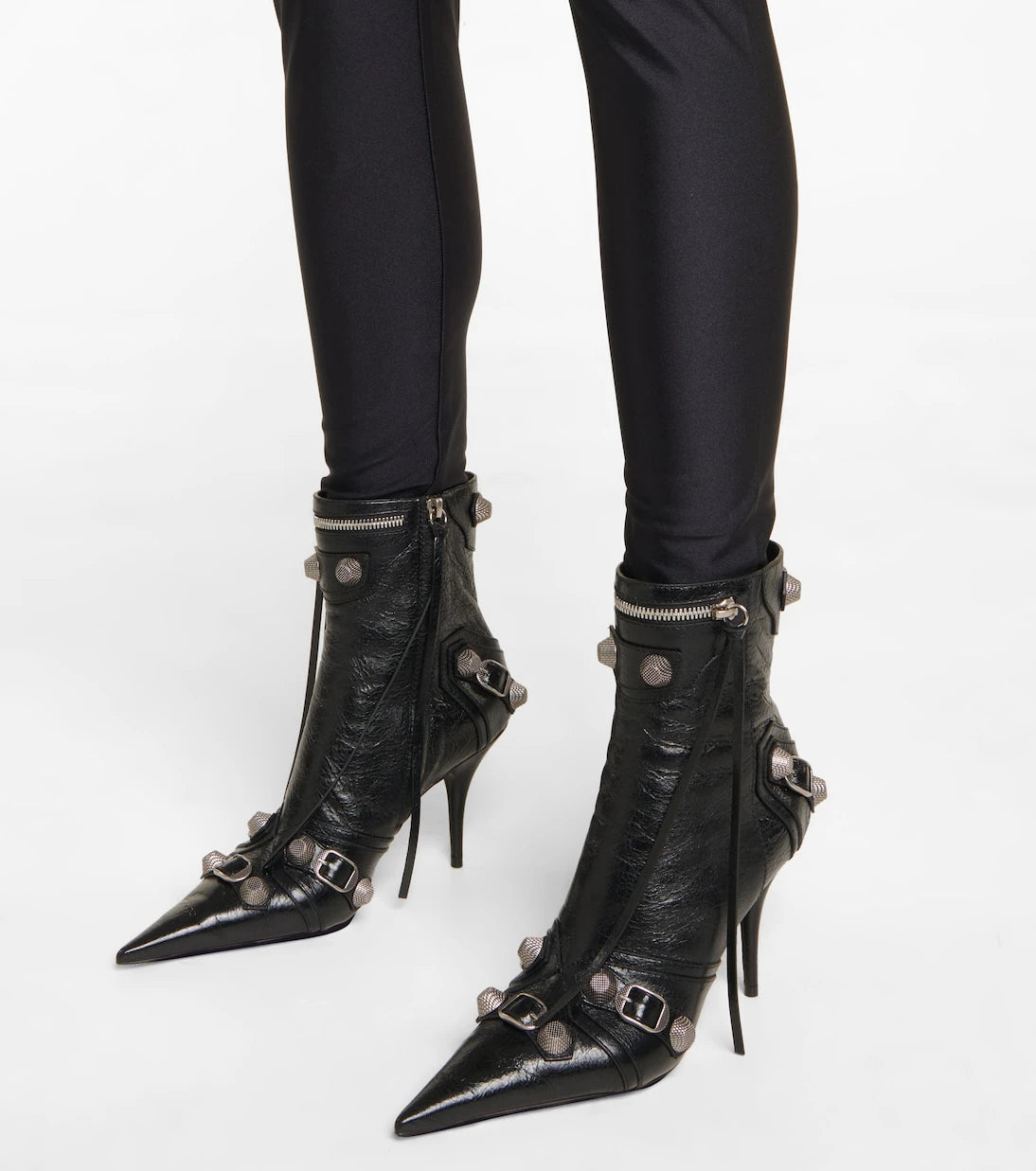 Balenciaga - Cagole leather ankle boots