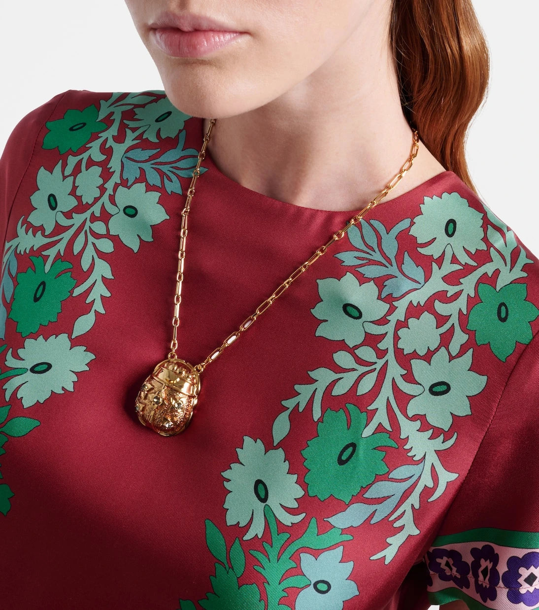 La DoubleJ - Lady Scarab gold-plated pendant necklace