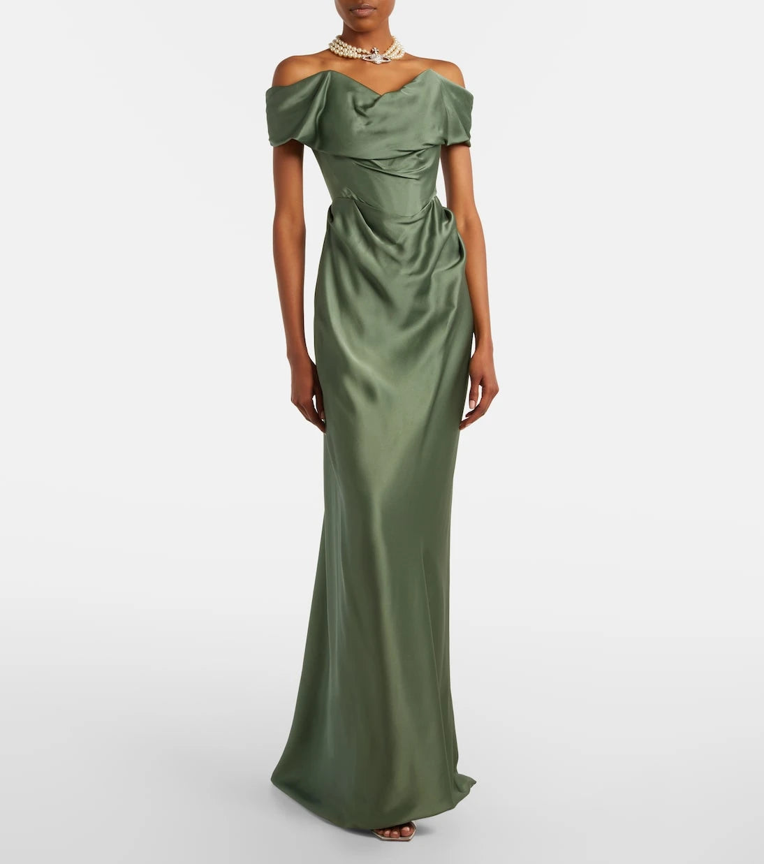 Vivienne Westwood - Nova Cocotte draped satin bustier gown