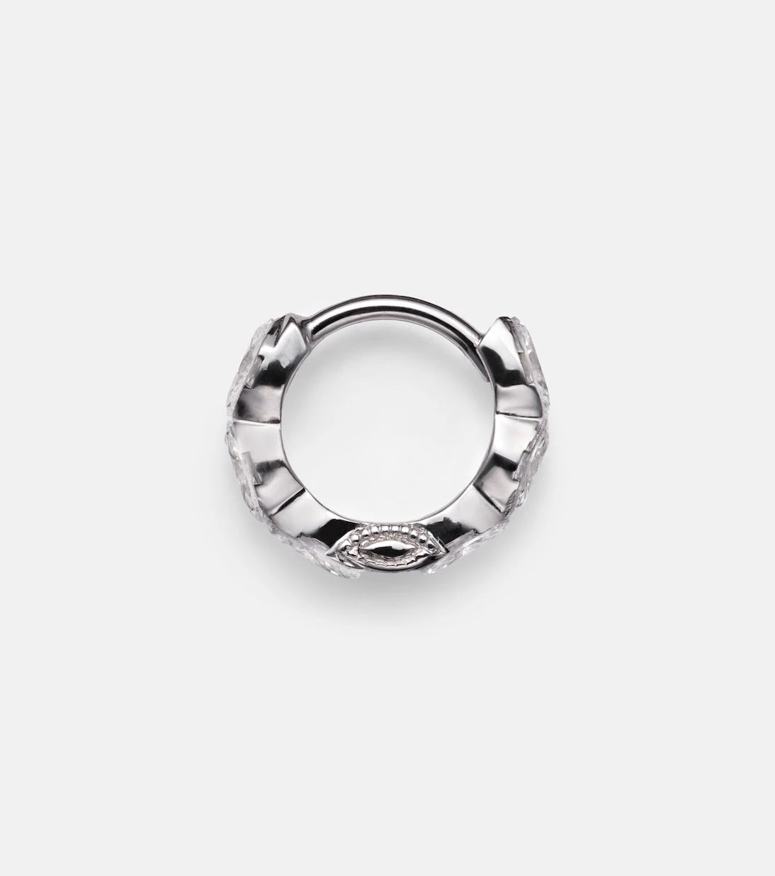 Maria Tash - 18kt white gold single earring with diamonds