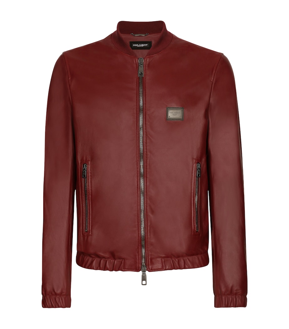 Dolce & Gabbana Multi Leather Bomber Jacket