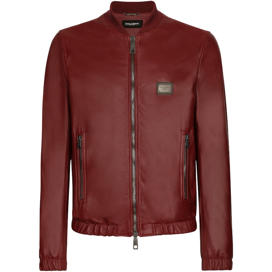 Dolce & Gabbana Multi Leather Bomber Jacket
