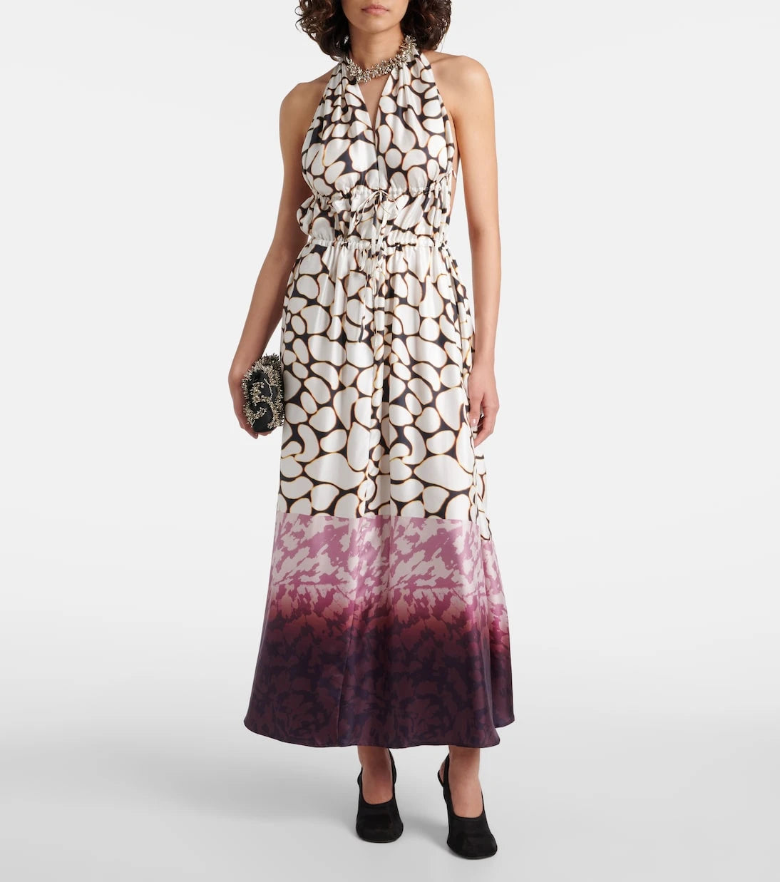 Dries Van Noten - Mesh wedge slingback pumps