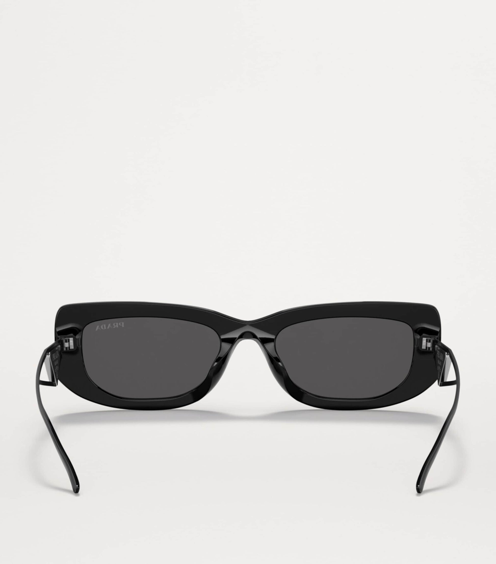 Prada Black Acetate Rectangle PR14YS Sunglasses