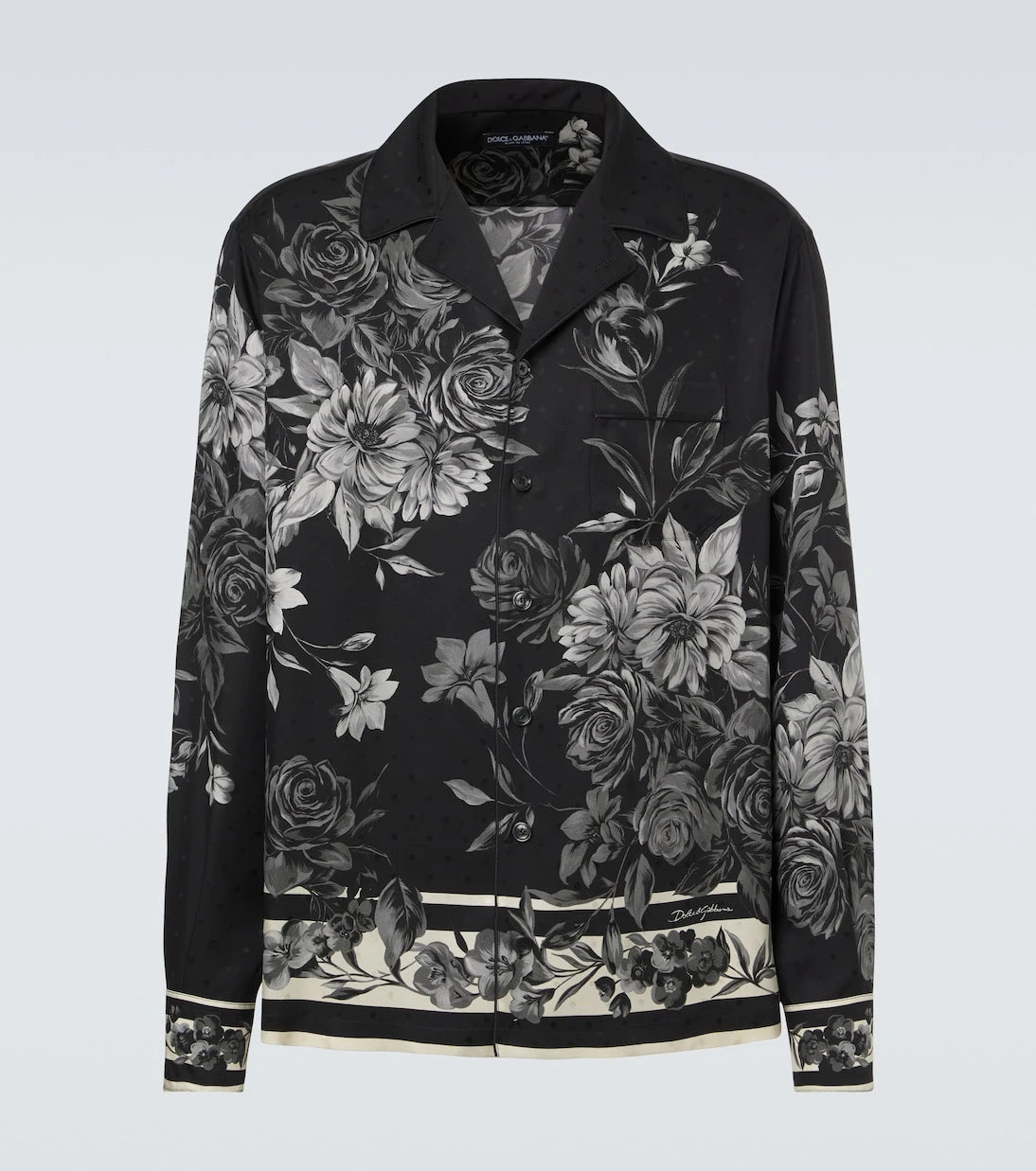 Dolce&Gabbana - Floral polka-dot silk shirt