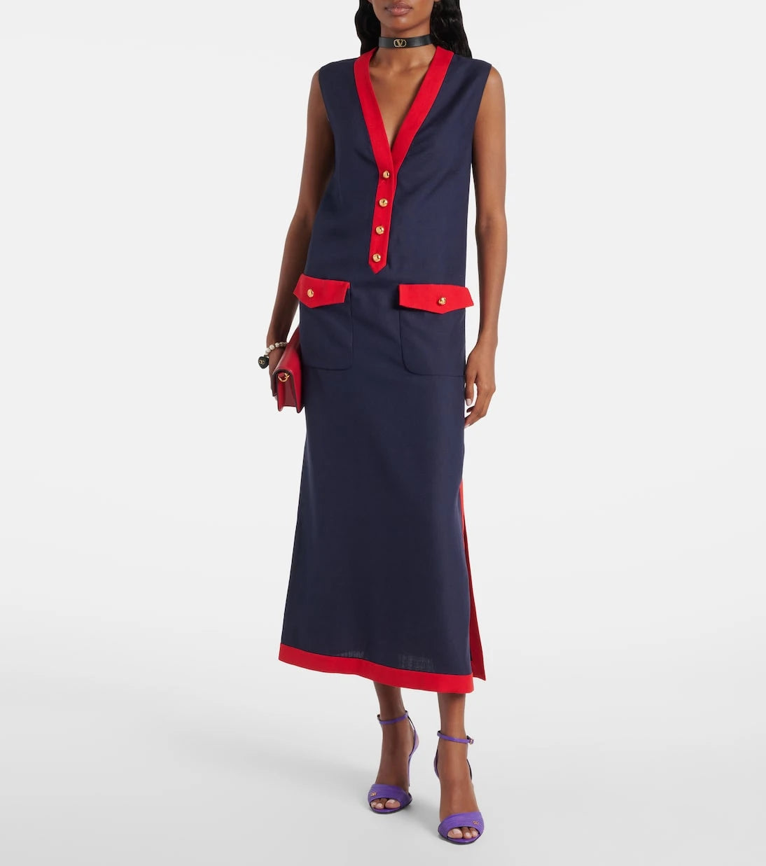 Valentino - VLogo midi dress