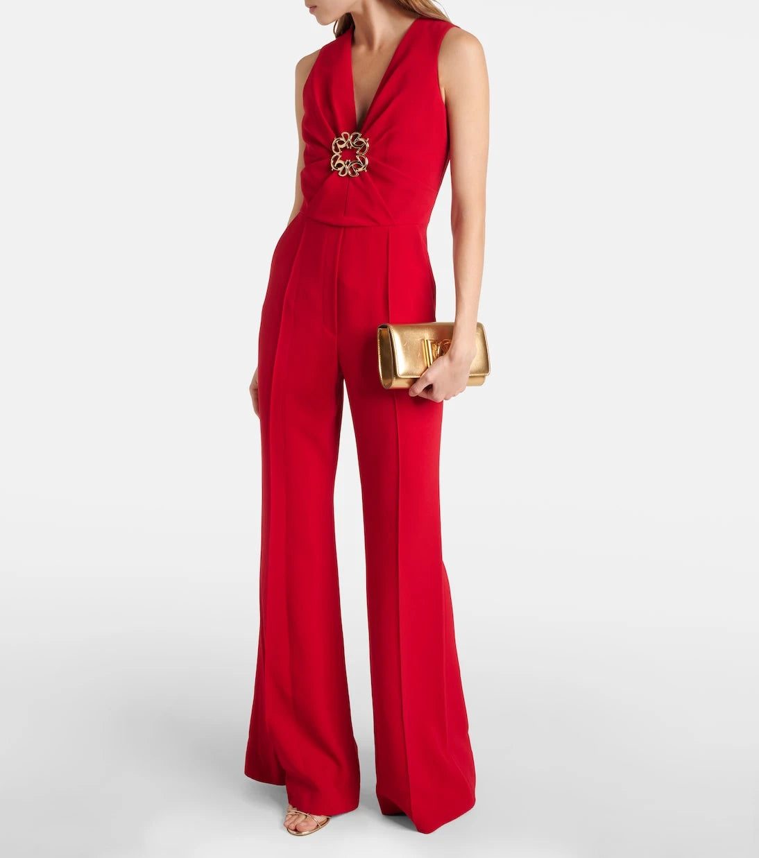 Elie Saab - Gathered embellished cady jumpsuit