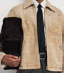 Distressed Utility Denim Jacket CAMEL