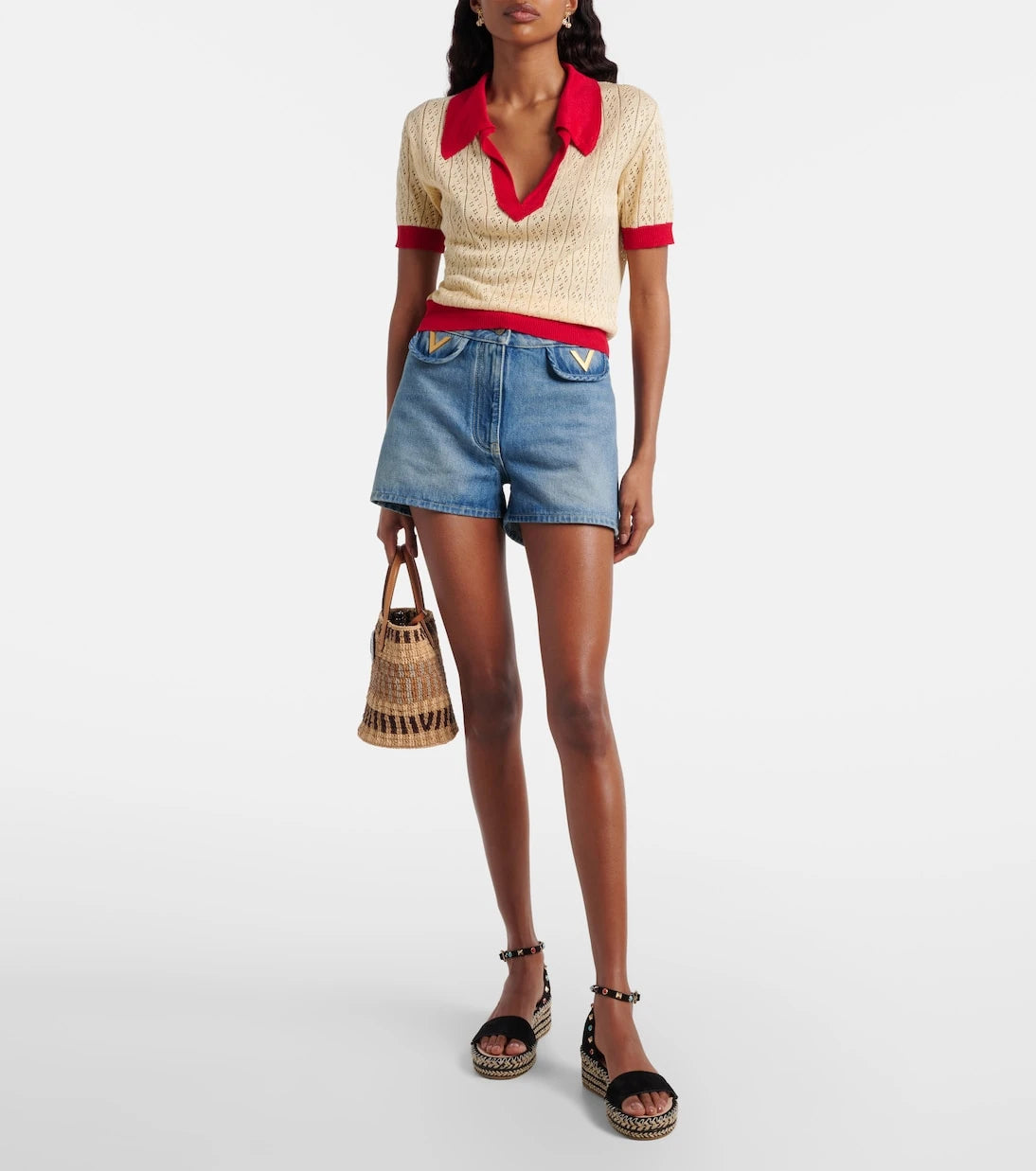 Valentino Garavani - Rockstud suede espadrille sandals