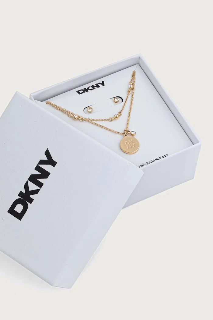 DKNY metal kadın kolye ve küpeler