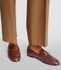 Brown Chain-Bit Loafers