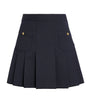 Wool-Blend Pleated Mini Skirt