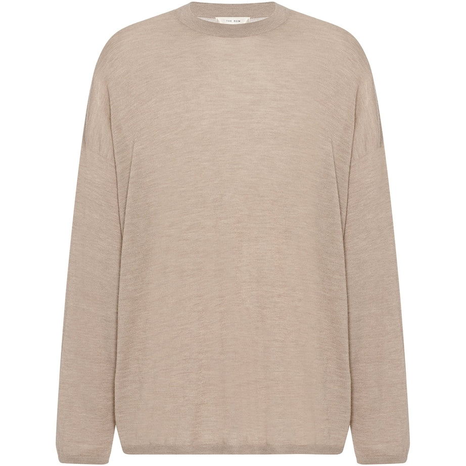 Beige Akito Cashmere Long-Sleeve T-Shirt