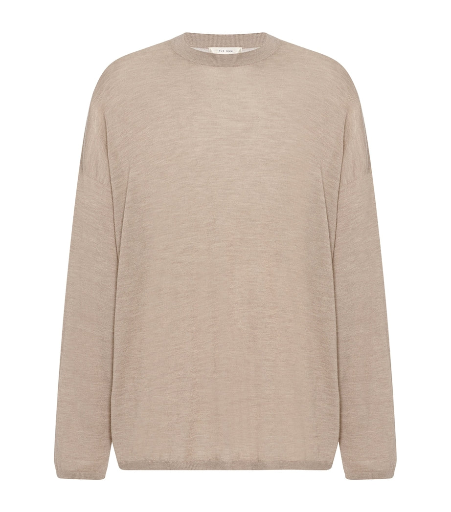 Beige Akito Cashmere Long-Sleeve T-Shirt