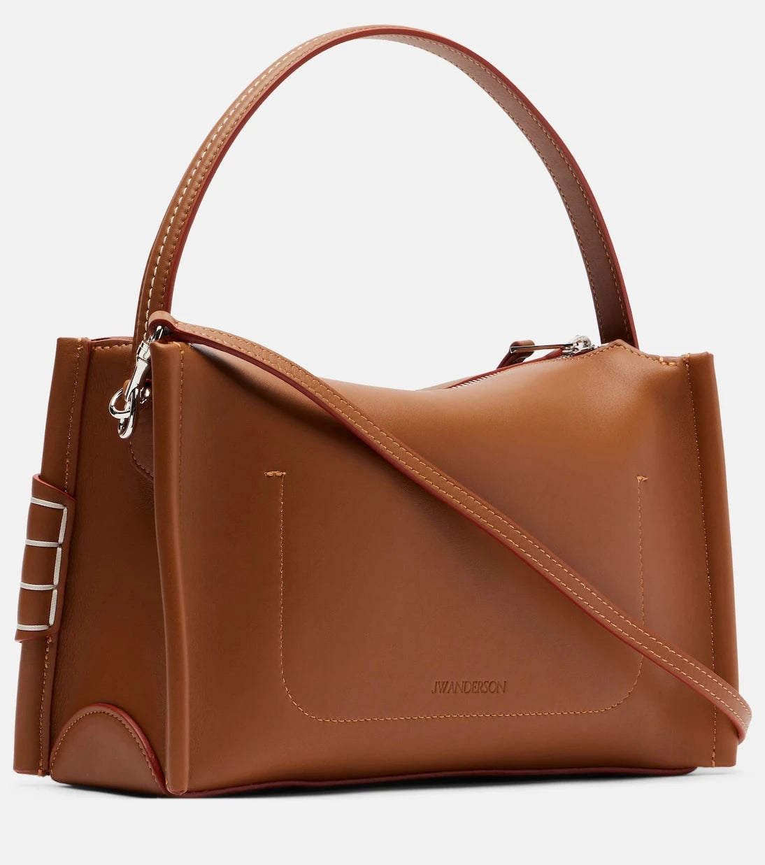 JW Anderson - Loafer leather top-handle bag