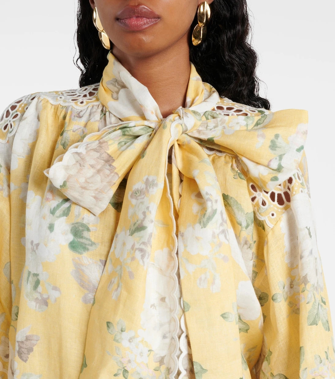 Zimmermann - Acacia embroidered floral linen minidress