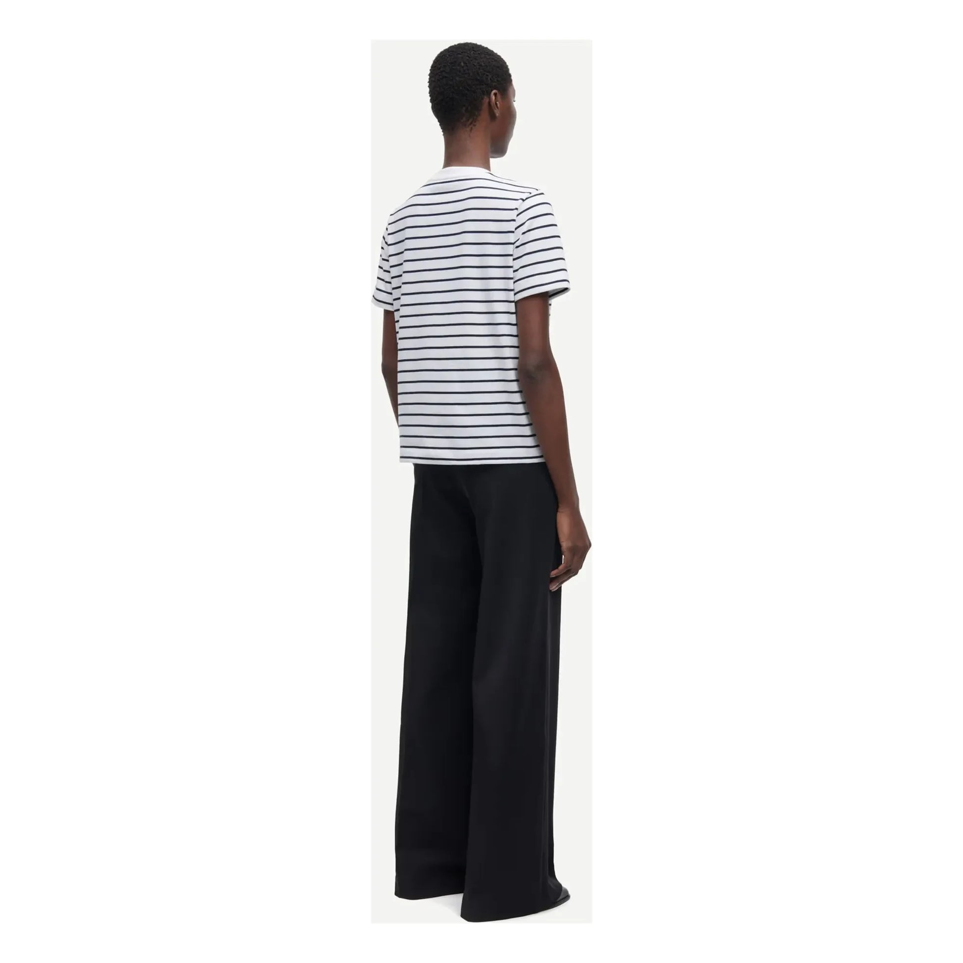 Samsoe Samsoe - Camino Stripes Organic Cotton T-shirt | White