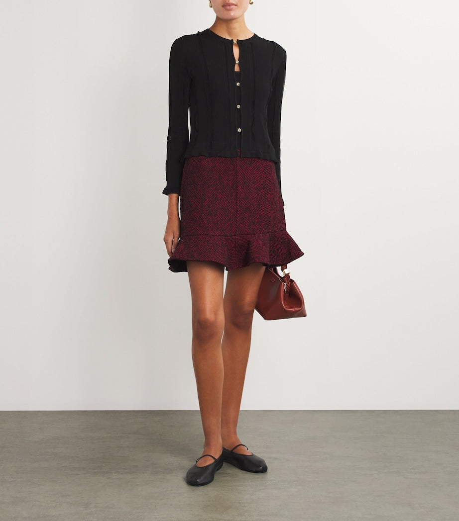 Maje Black Madeline 2-in-1 Tank Top and Cardigan