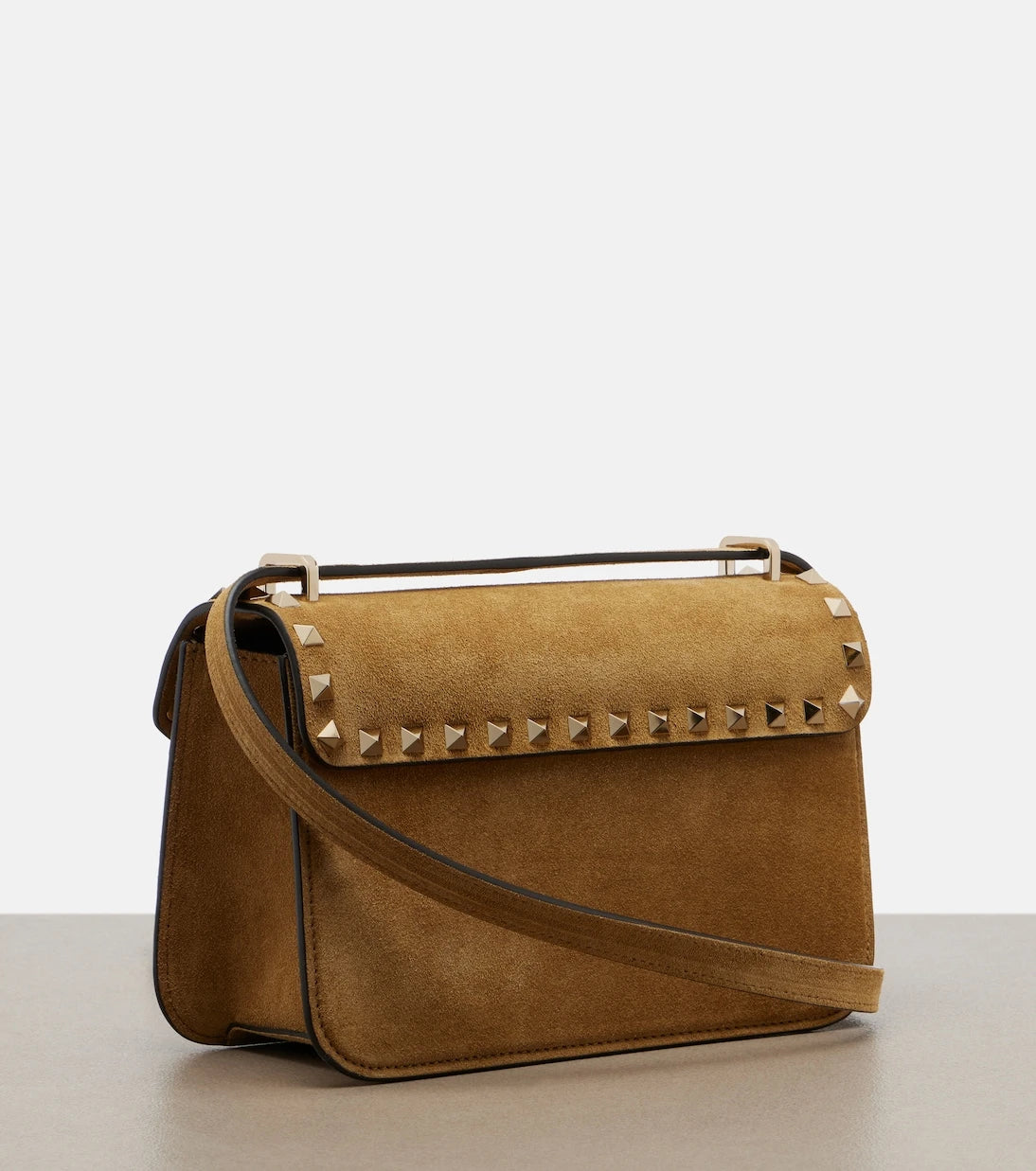 Valentino Garavani - Rockstud Small suede shoulder bag