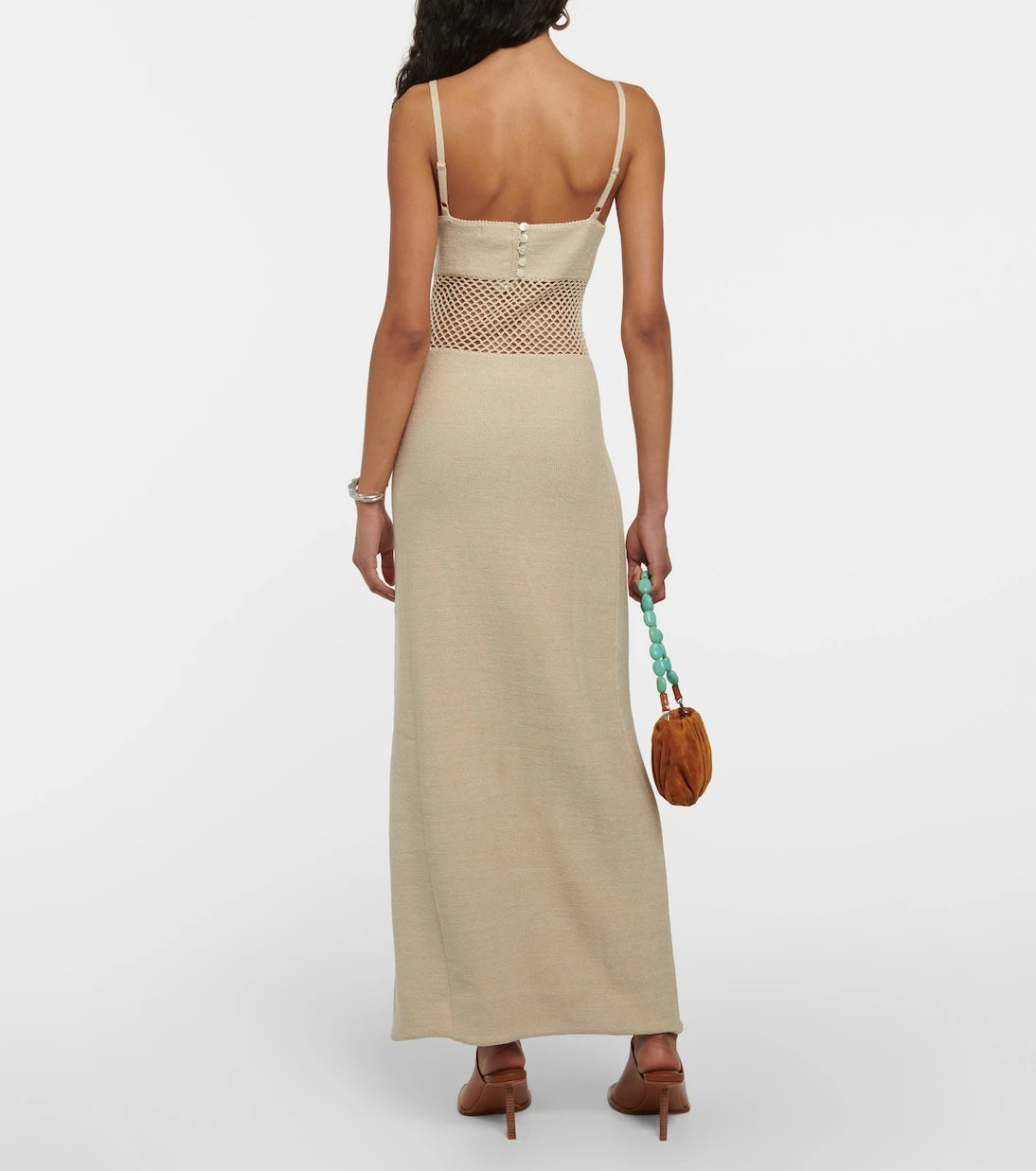 Staud - Knitted cotton-blend maxi dress