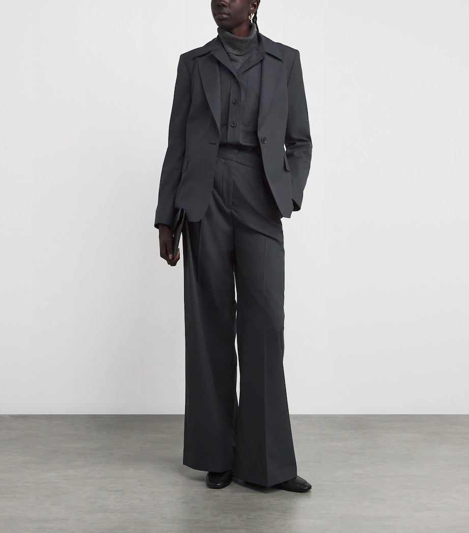 Joseph Virgin Wool Marty Blazer SMOKE