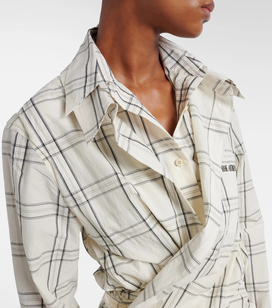 The Attico - Checked cotton minidress