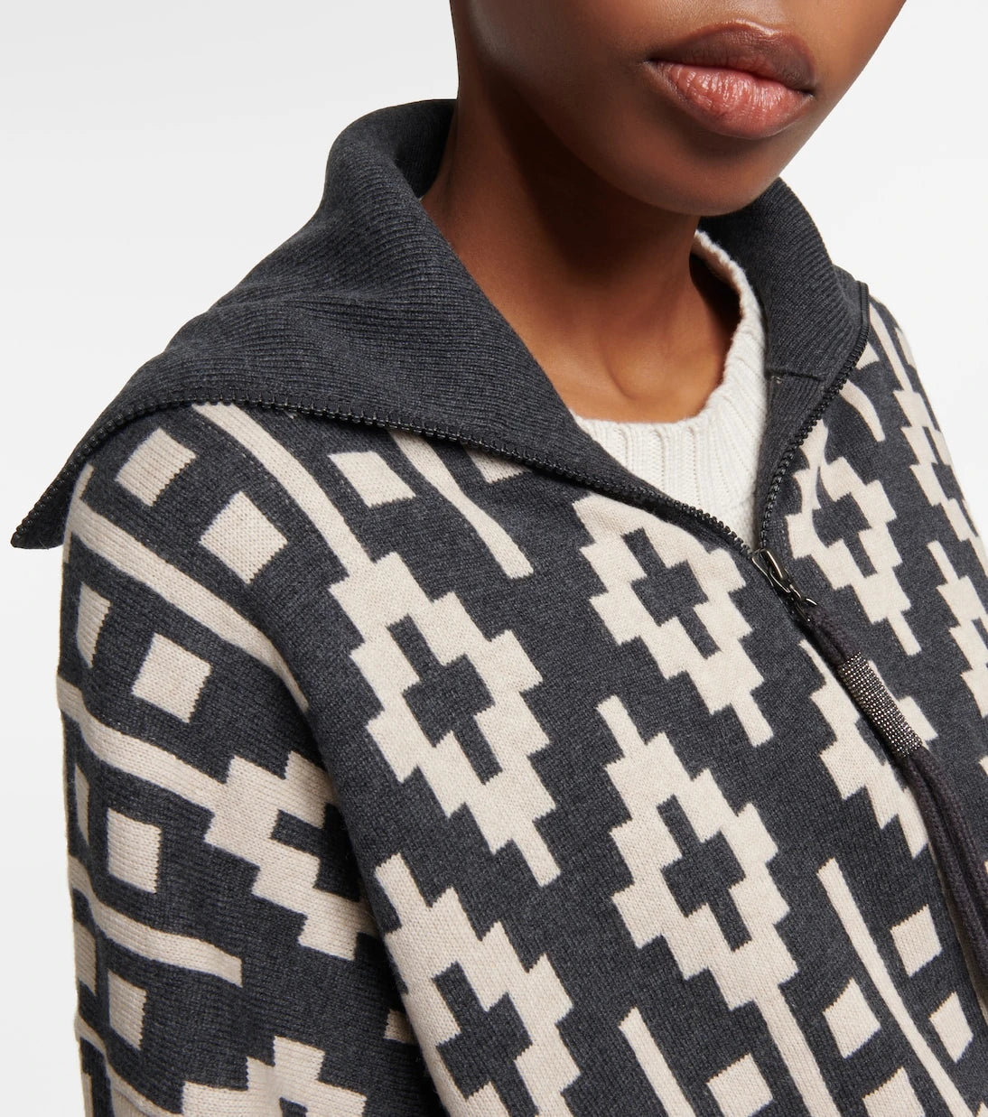 Brunello Cucinelli - Vintage Jacquard wool-blend sweater