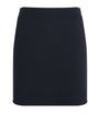 Blue Virgin Wool Mini Skirt