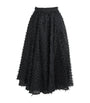 Palmer//Harding Black Organza Gentle Collide Midi Skirt
