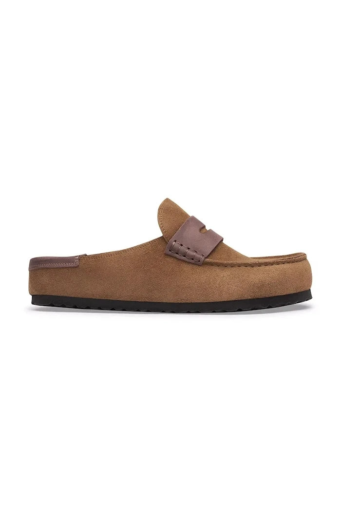 Birkenstock чехли сабо от велур Naples Wrapped double stitch Mixed Leather