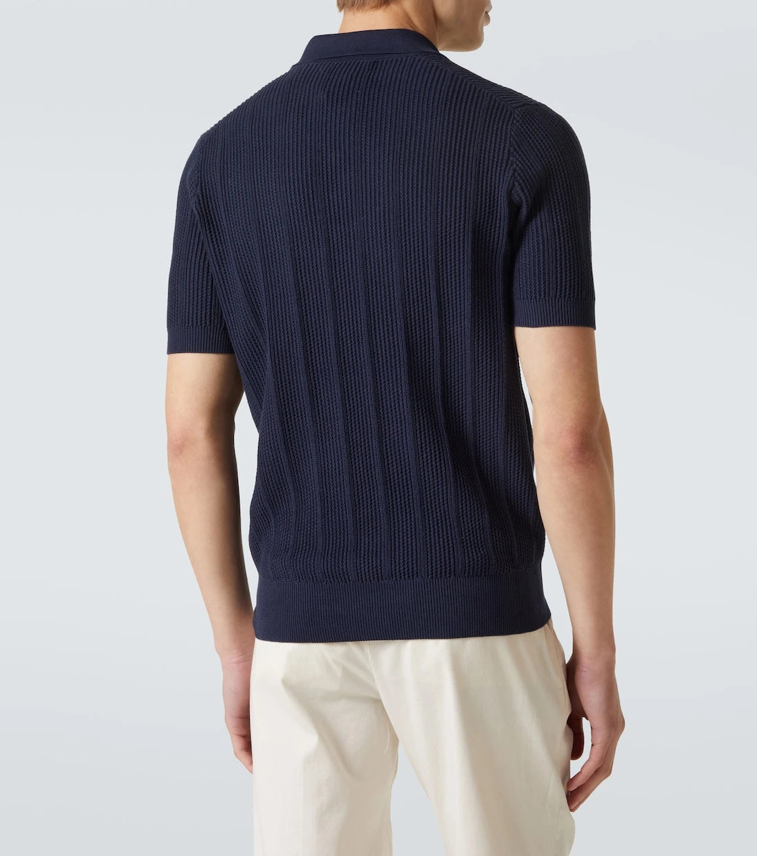 Brunello Cucinelli - Ribbed-knit cotton polo shirt