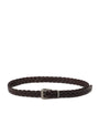 Brunello Cucinelli Brown Calf Leather Braided Belt