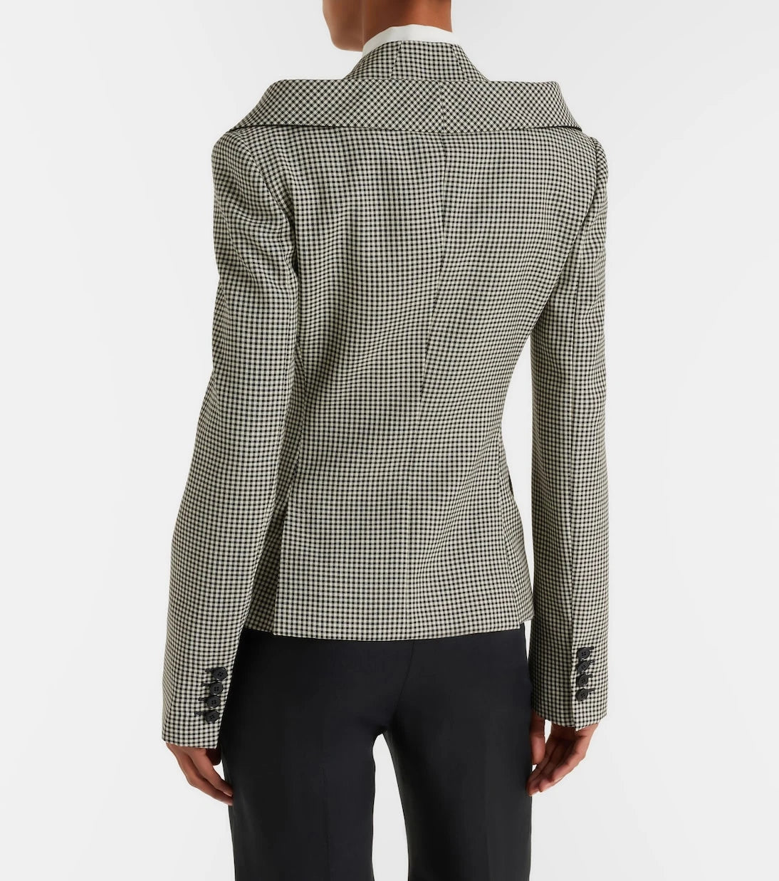 McQueen - Gingham layered blazer