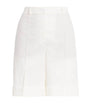 Cotton-Blend Darted Shorts BIANCO