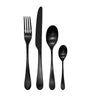 Black Satin Mulberry 24-Piece Cutlery Set