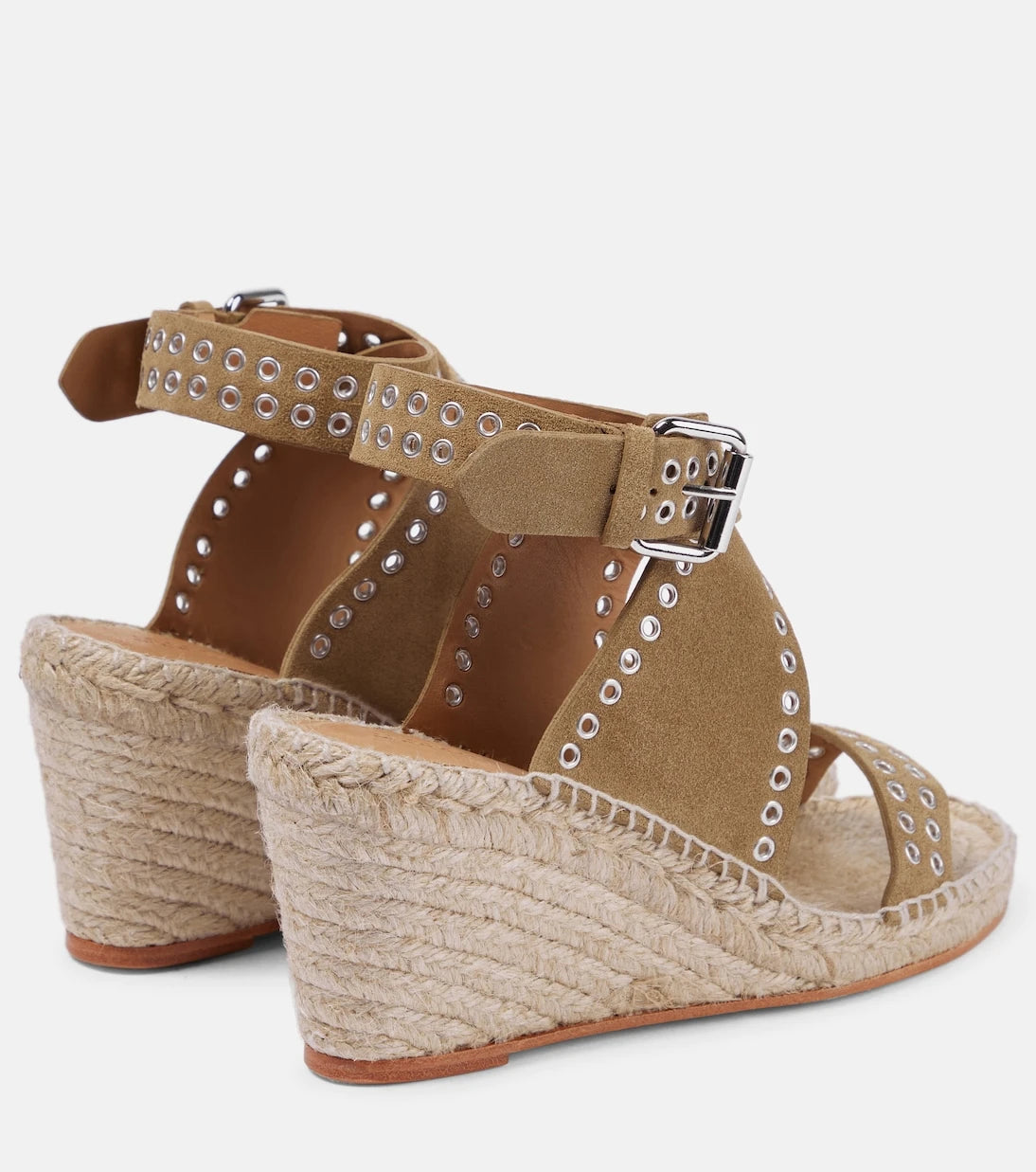 Isabel Marant - Iriane studded suede espadrille wedges