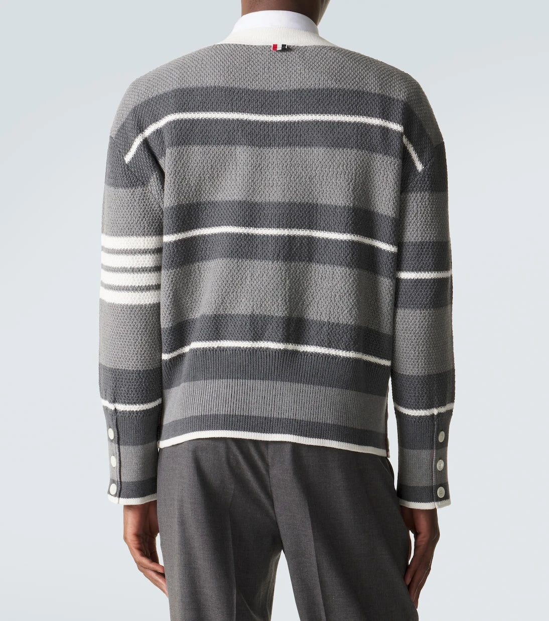 Thom Browne - Striped cotton cardigan