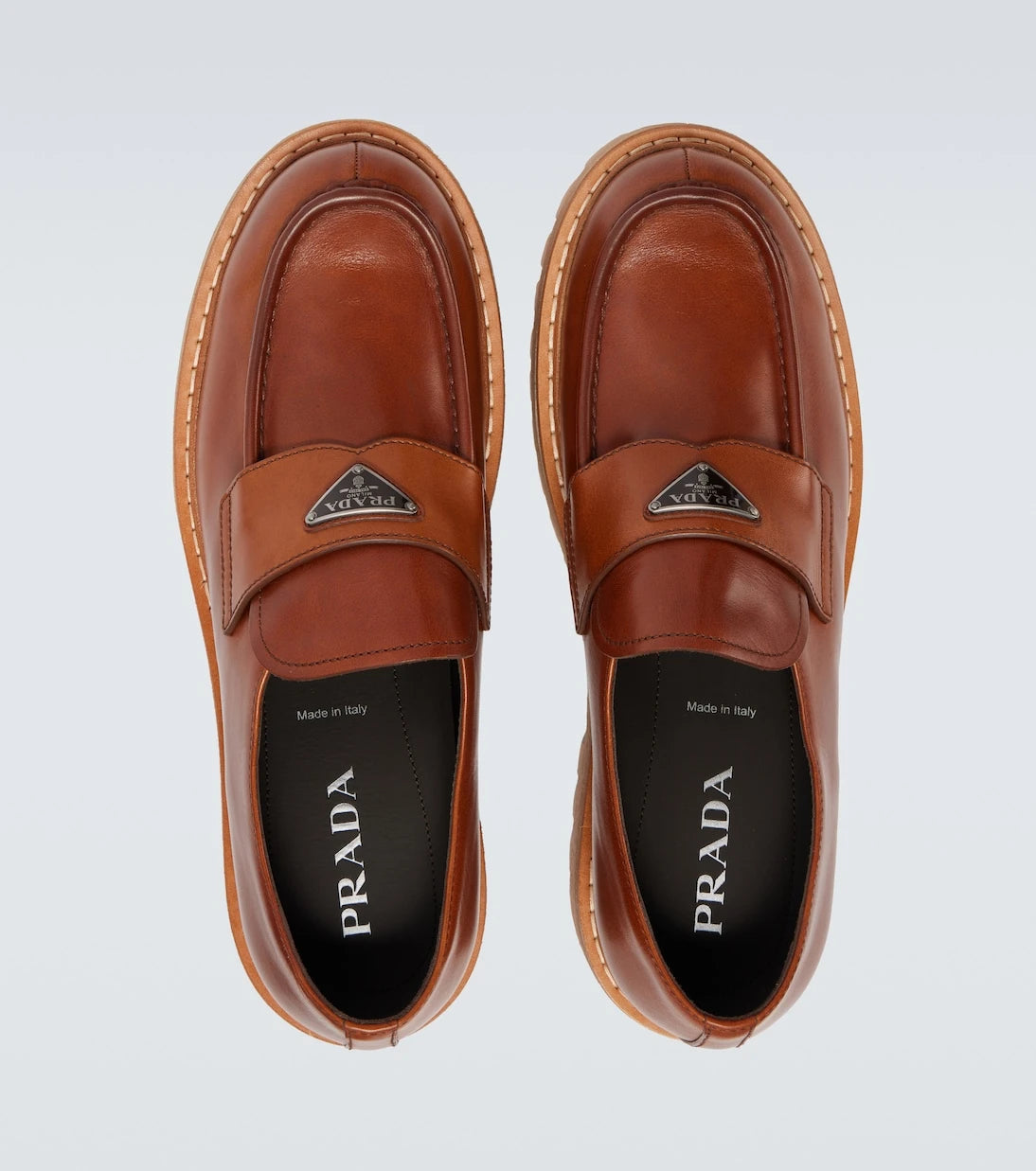 Prada - Leather loafers